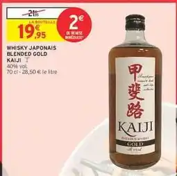Intermarché WHISKY JAPONAIS BLENDED GOLD KAIJI offre