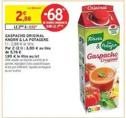 Intermarché Gaspacho Original Knorr & La Potagère offre