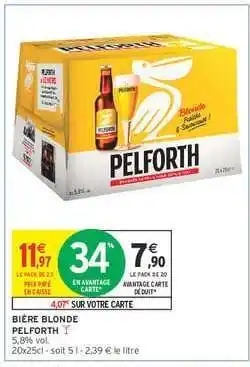Intermarché Bière Blonde Pelforth offre