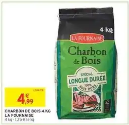 Intermarché CHARBON DE BOIS 4 KG LA FOURNAISE offre