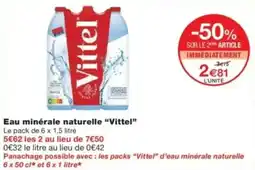 Monop' Eau minérale naturelle vittel offre