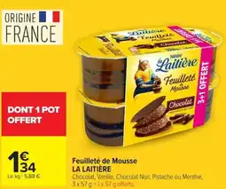 Carrefour LA LAITIÈRE Feuilleté de Mousse offre