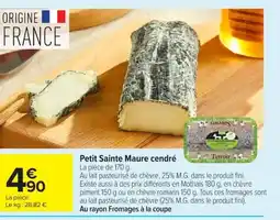Carrefour Petit Sainte Maure cendré offre