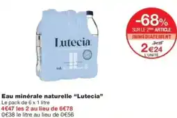 Monop' Eau minérale naturelle lutecia offre