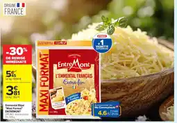 Carrefour ENTREMONT Emmental Râpé Maxi Format offre