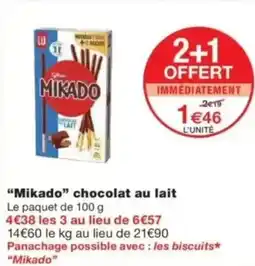 Monop' Mikado chocolat au lait offre