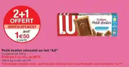 Monop' Petit écolier chocolat au lait lu offre