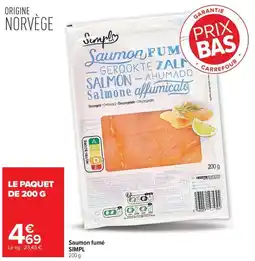 Carrefour Simply Saumon fumé offre
