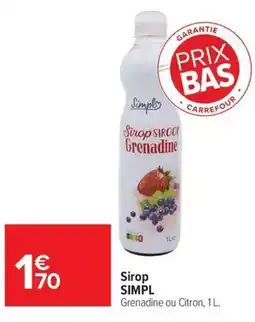 Carrefour Simpl Sirop offre