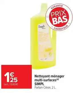 Carrefour Simpl Nettoyant ménager multi-surfaces offre