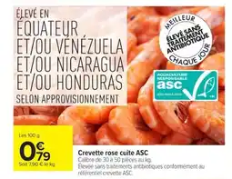 Carrefour Crevette rose cuite ASC offre