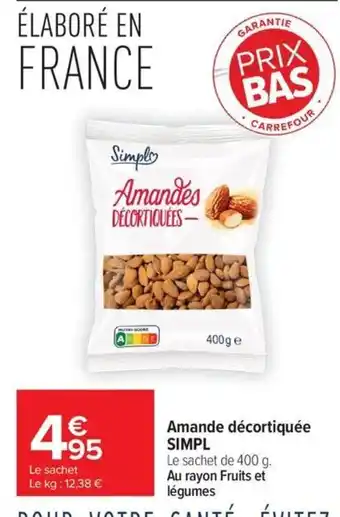 Simpl Amande décortiquée