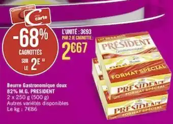 Casino Supermarchés Beurre gastronomique doux offre