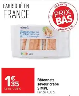 Carrefour Market Simpl Bâtonnets saveur crabe offre