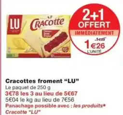 Monop' Cracottes froment lu offre