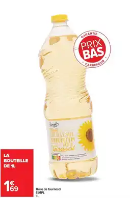 Carrefour Market Simpl Huile de tournesol offre