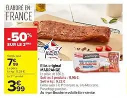 Carrefour MADRANGE Ribs original offre