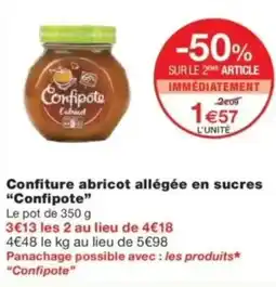 Monop' Confiture abricot allégée en sucres confipote offre