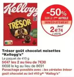 Monop' Trésor goût chocolat noisettes Kellogg's offre