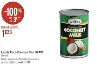 Lait de coco premium thaï GRACE