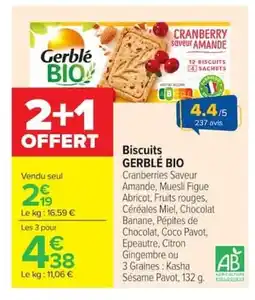 Carrefour GERBLÉ BIO Biscuits offre