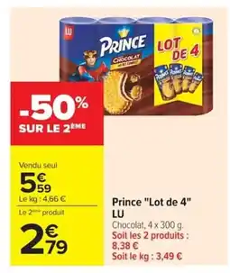 Carrefour LU Prince Lot de 4 offre