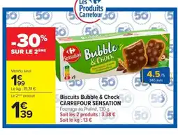 Carrefour CARREFOUR SENSATION Biscuits Bubble & Chock offre