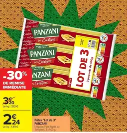 Carrefour PANZANI Pâtes Lot de 3 offre
