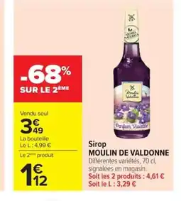 Carrefour MOULIN DE VALDONNE Sirop offre