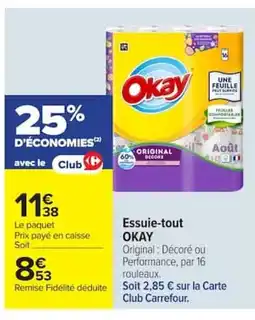 Carrefour OKAY Essuie-tout offre
