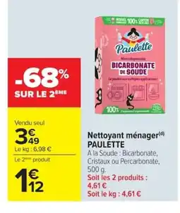 Carrefour PAULETTE Nettoyant ménager offre