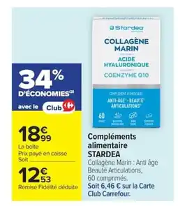 Carrefour STARDEA Compléments alimentaire offre