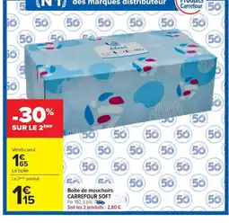 Carrefour CARREFOUR SOFT Boîte de mouchoirs offre