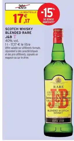 Intermarché Express J&b scotch whisky blended rare offre