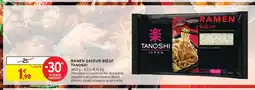 Intermarché Express Tanoshi ramen saveur bœuf offre