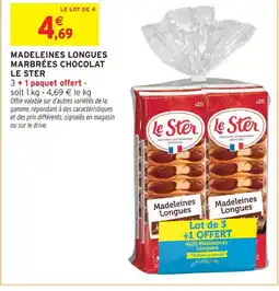 Intermarché Express Le ster madeleines longues marbrées chocolat offre