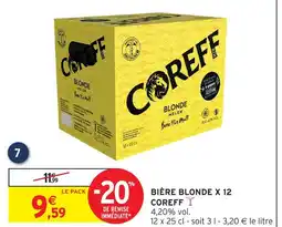 Intermarché Coreff bière blonde x 12 offre