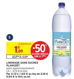 Intermarché Plancoët limonade sans sucres offre