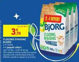 Intermarché Bjorg flocons d'avoine offre