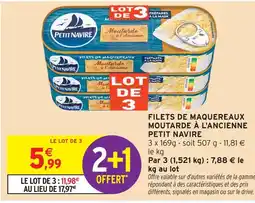 Intermarché Petit navire filets de maquereaux moutarde à l'ancienne offre