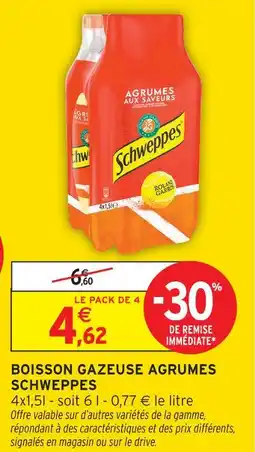 Intermarché Schweppes boisson gazeuse agrumes offre