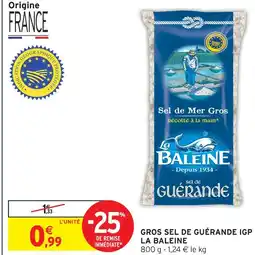 Intermarché La baleine gros sel de guérande igp offre