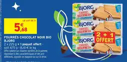 Intermarché Bjorg fourrés chocolat noir bio offre