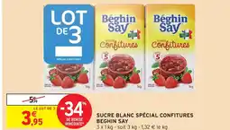 Intermarché Béghin say sucre blanc spécial confitures offre