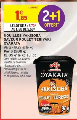 Intermarché Oyakata nouilles yakisoba saveur poulet teriyaki offre