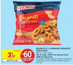 Intermarché Pescanova beignets à la romaine surgelés offre
