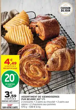 Intermarché Assortiment de viennoiseries pur beurre x8 offre