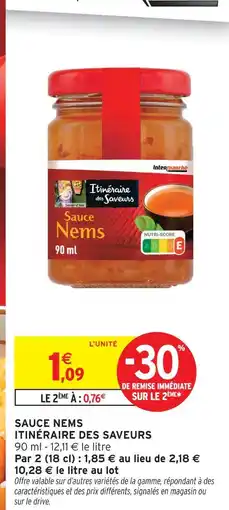 Intermarché Itinéraire des saveurs sauce nems offre