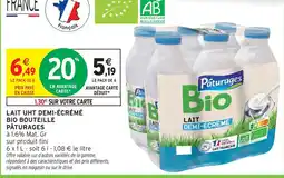 Intermarché Pâturages lait uht demi-écrémé bio bouteille offre