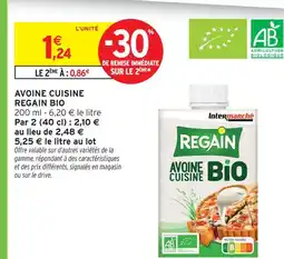 Intermarché Regain avoine cuisine bio offre